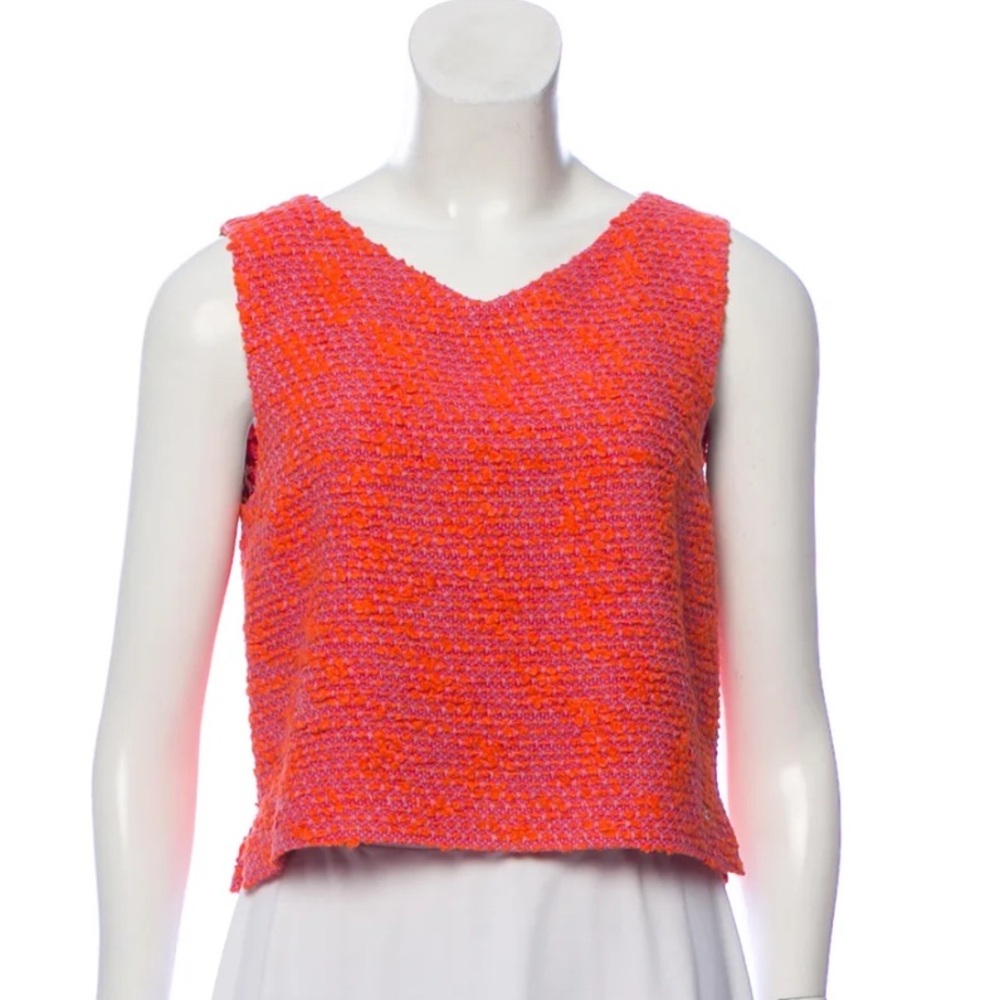 CHANEL Pink and Orange Sleeveless Top